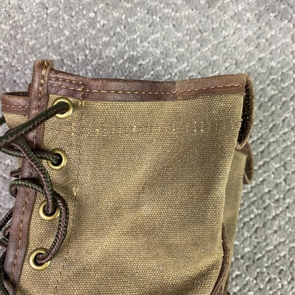 LL Bean Signature Waxed Canvas Maine Hunting Shoe Duck Boots Womens 8M USA Brown - Picture 9 of 15